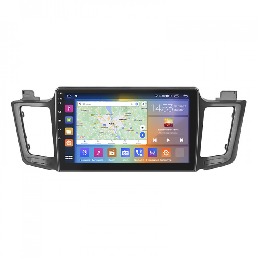 Штатная магнитола Lesko для Toyota RAV4 IV (CA40) Рестайлинг 2015-2019 экран 10" 4/64Gb CarPlay 4G Wi-Fi GPS Prime