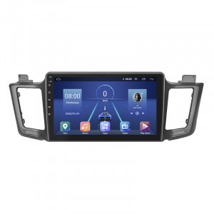 Штатная магнитола Lesko для Toyota RAV4 IV (CA40) Рестайлинг 2015-2019 экран 10" 4/32Gb 4G Wi-Fi GPS Top