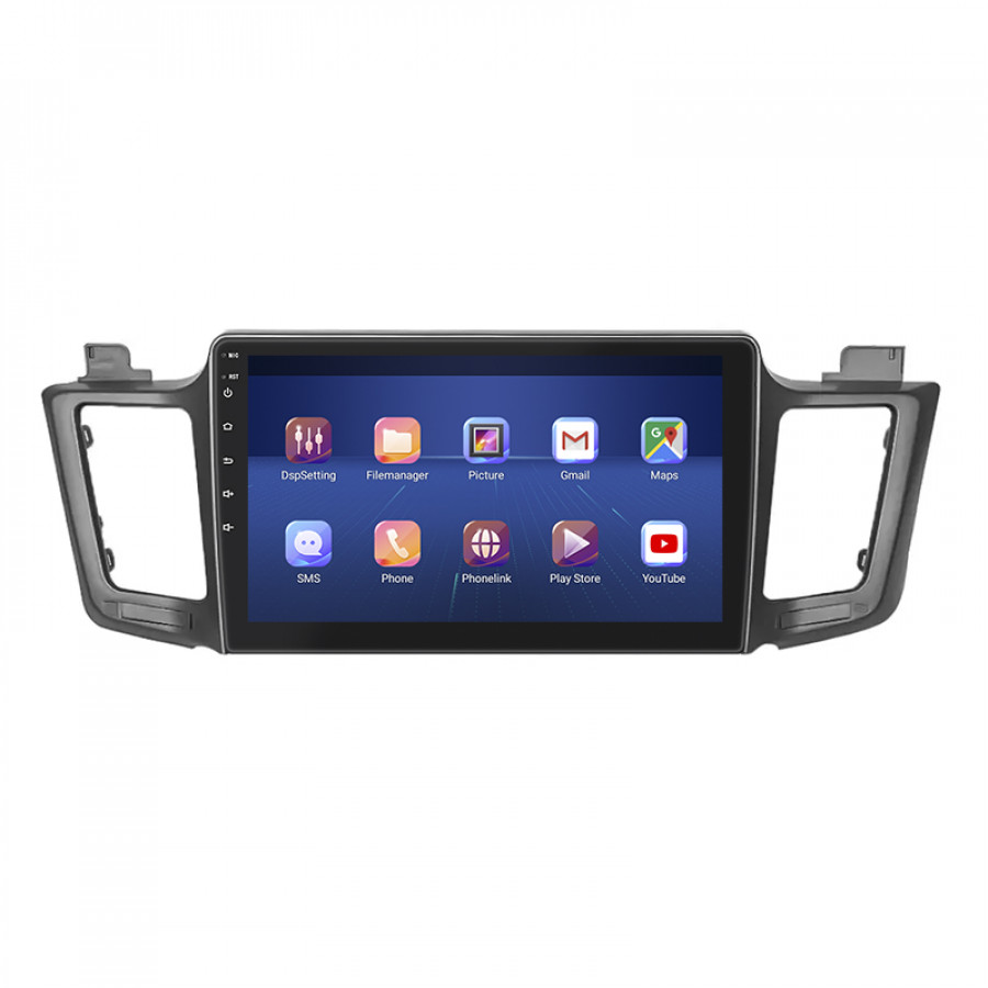 Штатная магнитола Lesko для Toyota RAV4 IV (CA40) Рестайлинг 2015-2019 экран 10" 4/64Gb 4G Wi-Fi GPS Top