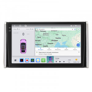 Штатная магнитола Lesko для Toyota RAV4 V (XA50) 2018-н.в. экран 10" 4/64 QLED CarPlay 4G Wi-Fi GPS 360 Prime