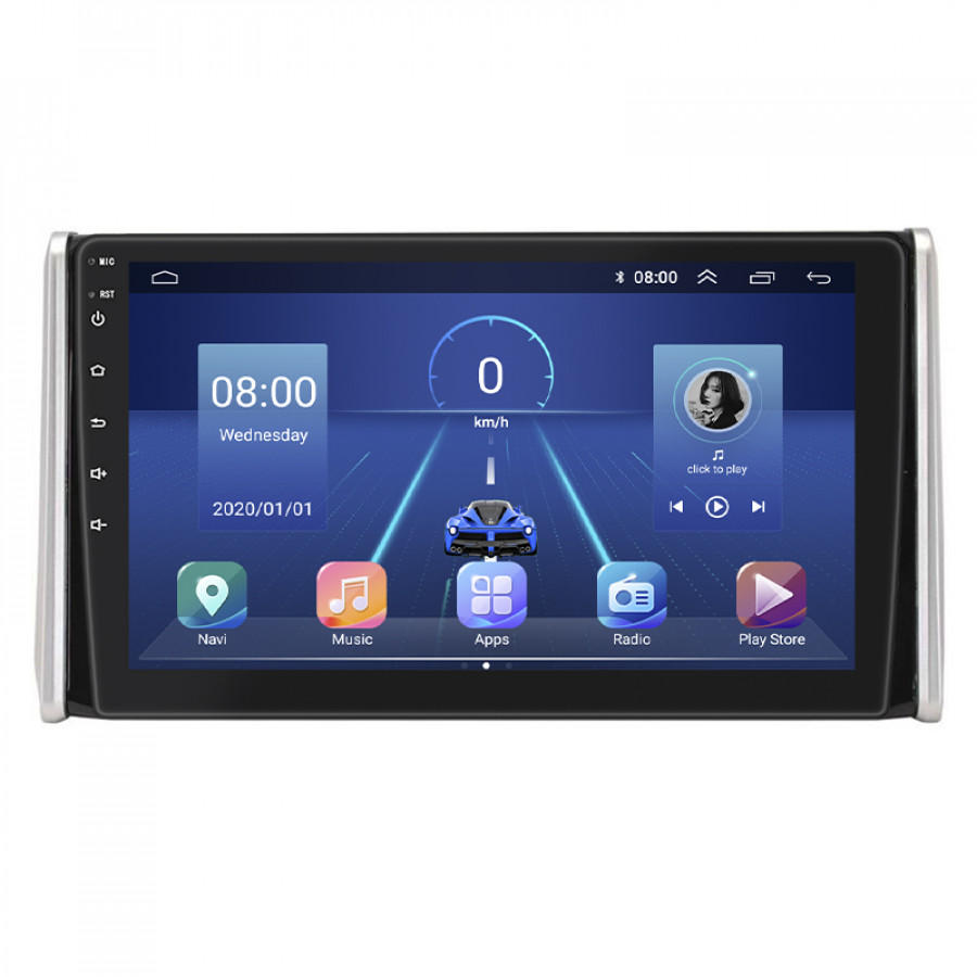 Штатная магнитола Lesko для Toyota RAV4 V (XA50) 2018-н.в. экран 10" 2/32Gb 4G Wi-Fi GPS Top