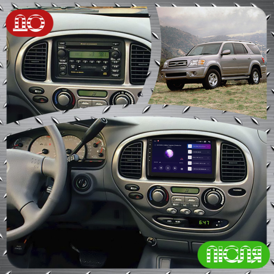 Штатная магнитола Lesko для Toyota Sequoia I 2000-2004 экран 9" 4/64Gb CarPlay 4G Wi-Fi GPS Prime