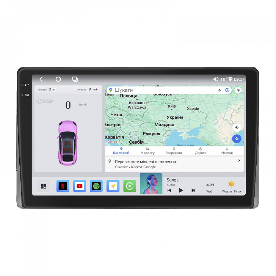 Штатная магнитола Lesko для Toyota Sequoia I Рестайлинг 2004-2007 экран 9" 4/64 QLED CarPlay 4G Wi-Fi GPS 360 Prime