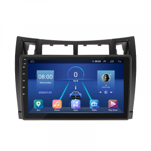 Штатная магнитола Lesko для Toyota Yaris II 2005-2009 экран 9" 2/32Gb 4G Wi-Fi GPS Top