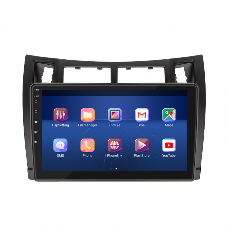 Штатная магнитола Lesko для Toyota Yaris II Рестайлинг 2009-2012 экран 9" 6/128Gb 4G Wi-Fi GPS Top