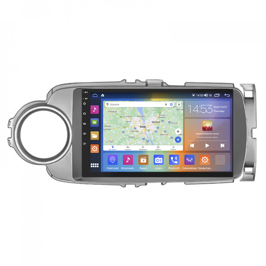 Штатная магнитола Lesko для Toyota Yaris III 2010-2014 экран 9" 2/32Gb CarPlay 4G Wi-Fi GPS Prime