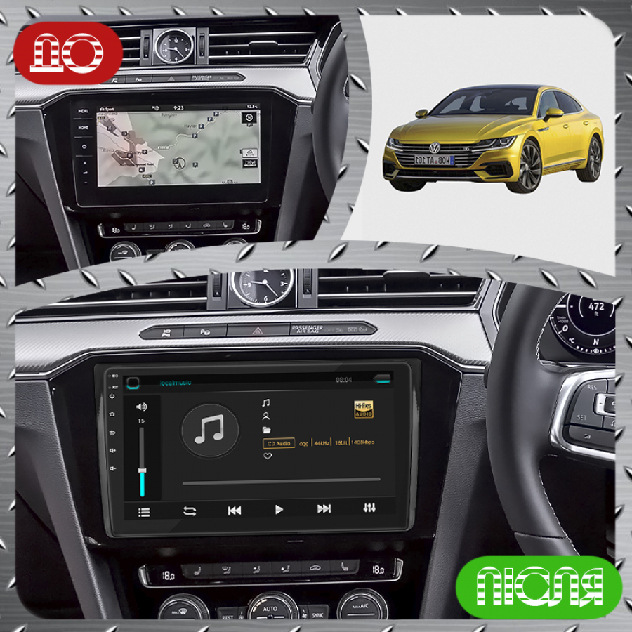 Штатная магнитола Lesko для Volkswagen Arteon I 2017-2020 экран 9" 2/32Gb CarPlay 4G Wi-Fi GPS Prime