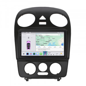 Штатная магнитола Lesko для Volkswagen Beetle I (A4) Рестайлинг 2005-2010 экран 9" 4/64 QLED CarPlay 4G Wi-Fi GPS 360 Prime