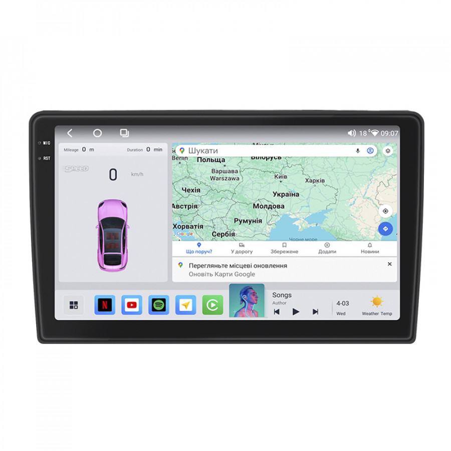 Штатная магнитола Lesko для Volkswagen Caddy IV 2015-2020 экран 10" 4/64 QLED CarPlay 4G Wi-Fi GPS 360 Prime