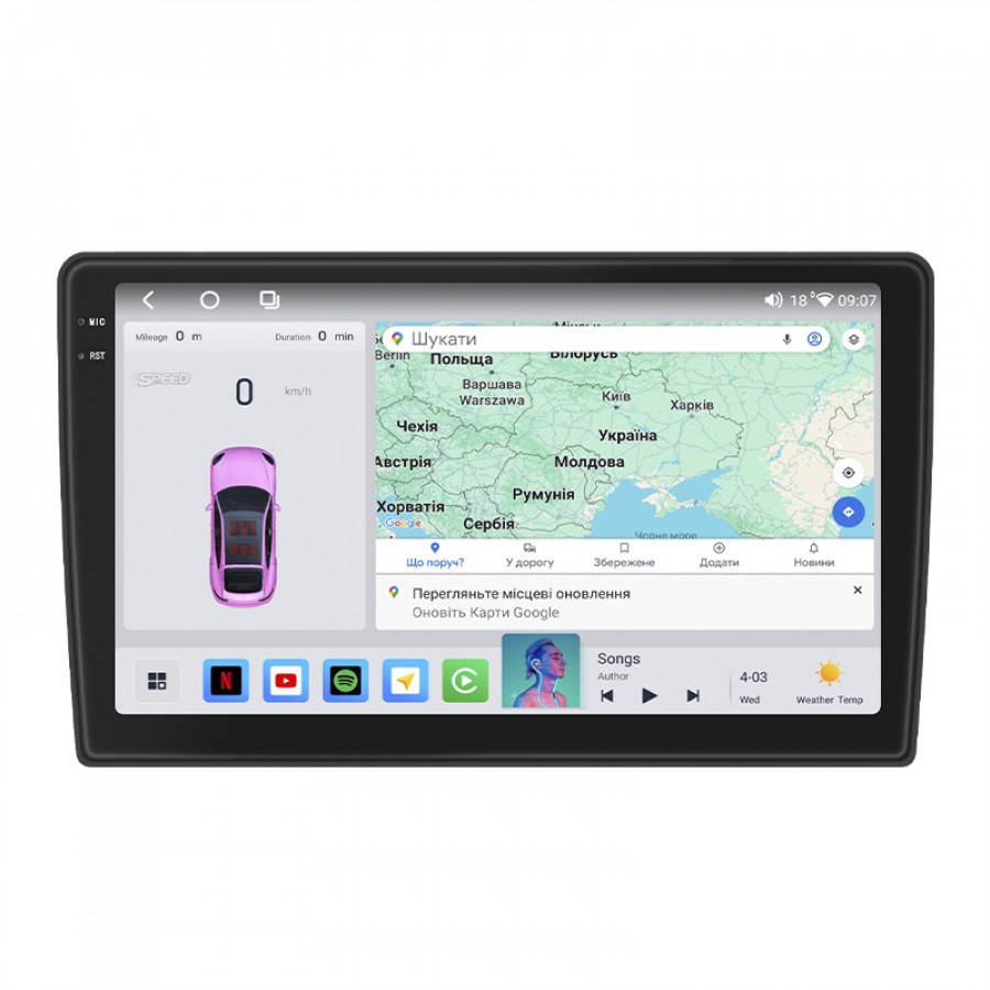 Штатная магнитола Lesko для Volkswagen Golf V 2003-2009 экран 10" 4/64 QLED CarPlay 4G Wi-Fi GPS 360 Prime