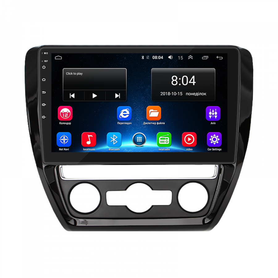 Штатная магнитола Lesko для Volkswagen Jetta VI 2010-2015 экран 10" 2/32Gb Wi-Fi GPS Base
