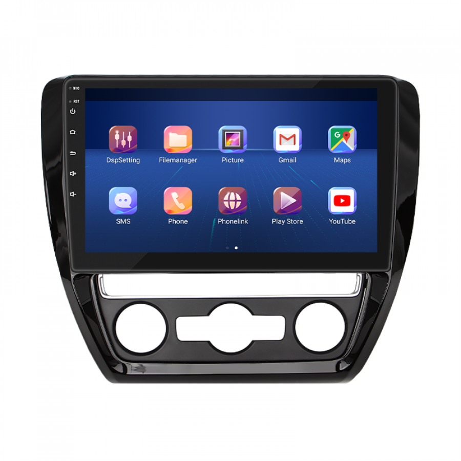 Штатная магнитола Lesko для Volkswagen Jetta VI Рестайлинг 2014-2018 экран 10" 4/32Gb 4G Wi-Fi GPS Top
