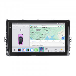 Штатная магнитола Lesko для Volkswagen Jetta VII 2018-н.в. экран 9" 4/64 QLED CarPlay 4G Wi-Fi GPS 360 Prime