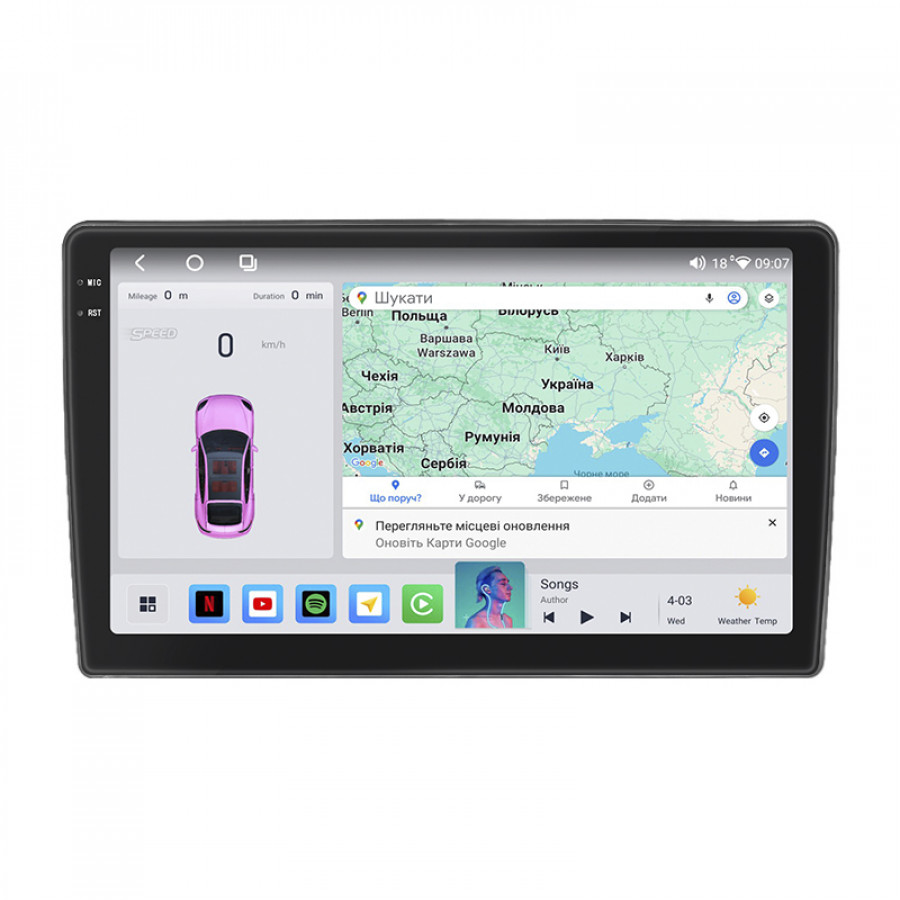 Штатная магнитола Lesko для Volkswagen Lavida II 2015-2018 экран 10" 4/64 QLED CarPlay 4G Wi-Fi GPS 360 Prime