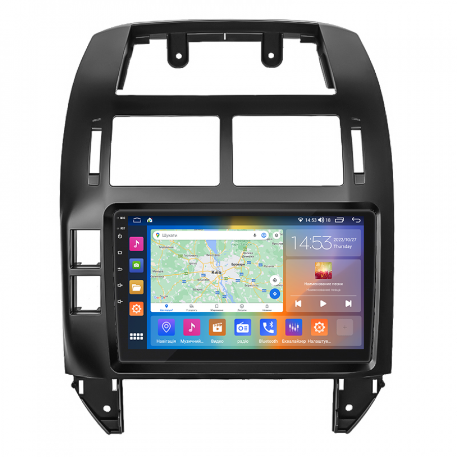 Штатная магнитола Lesko для Volkswagen Polo IV 2001-2005 экран 9" 4/64Gb CarPlay 4G Wi-Fi GPS Prime