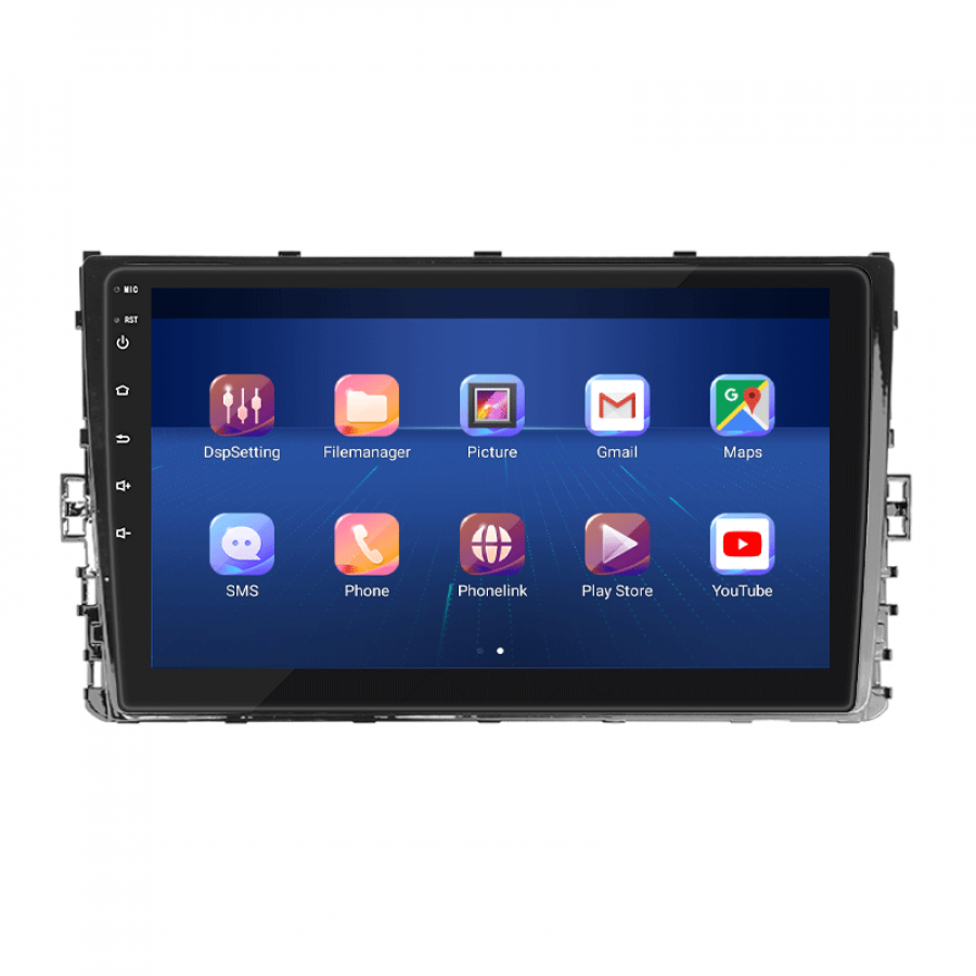 Штатная магнитола Lesko для Volkswagen Polo VI (EU Market) 2017-2021 экран 9" 2/32Gb 4G Wi-Fi GPS Top