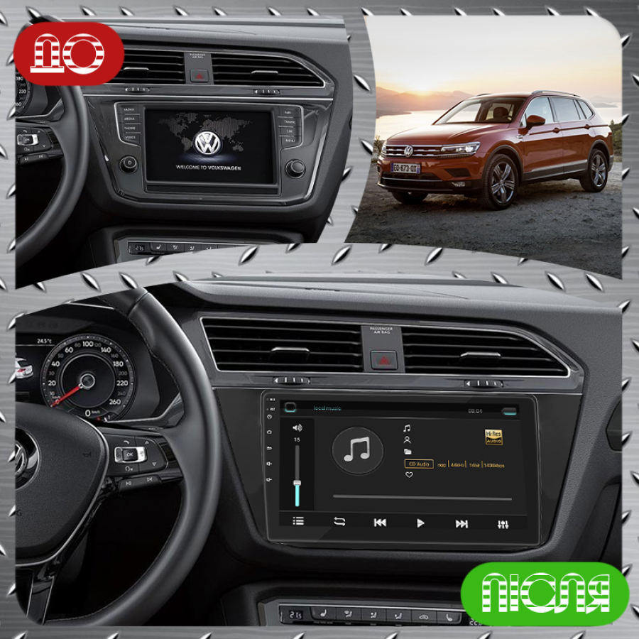 Штатная магнитола Lesko для Volkswagen Tiguan II 2016-2020 экран 10" 4/64Gb 4G Wi-Fi GPS Top