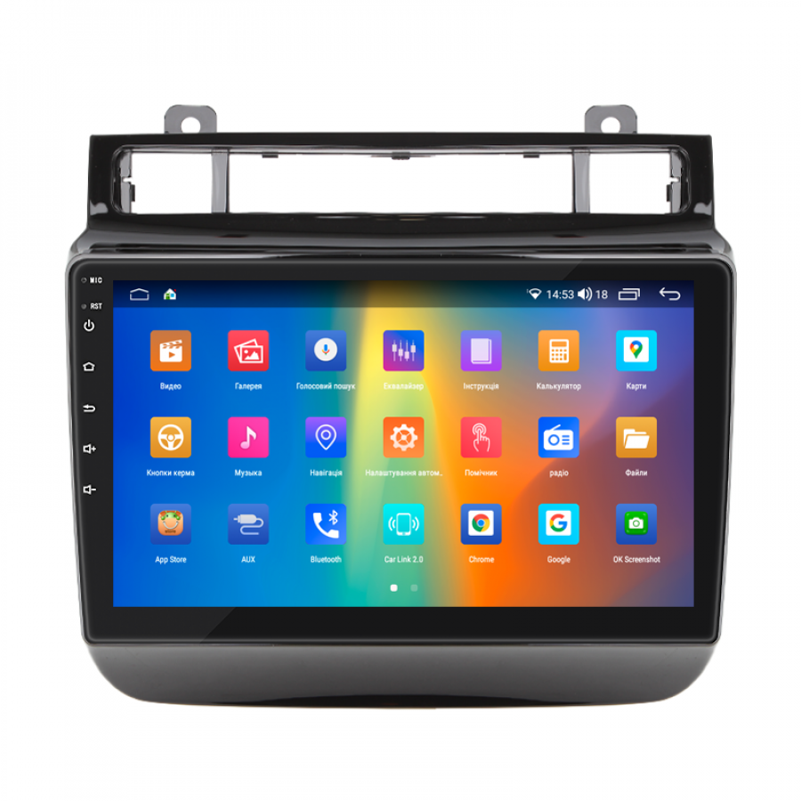 Штатная магнитола Lesko для Volkswagen Touareg II 2010-2014 экран 9" 4/64Gb CarPlay 4G Wi-Fi GPS Prime