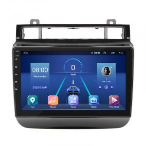 Штатная магнитола Lesko для Volkswagen Touareg II 2010-2014 экран 9" 4/64Gb 4G Wi-Fi GPS Top