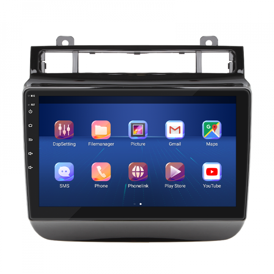 Штатная магнитола Lesko для Volkswagen Touareg II Рестайлинг 2014-2018 экран 9" 6/128Gb 4G Wi-Fi GPS Top