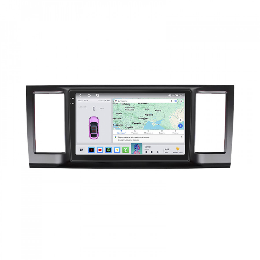 Штатная магнитола Lesko для Volkswagen Transporter T6 2015-2019 экран 9" 4/64 QLED CarPlay 4G Wi-Fi GPS 360 Prime