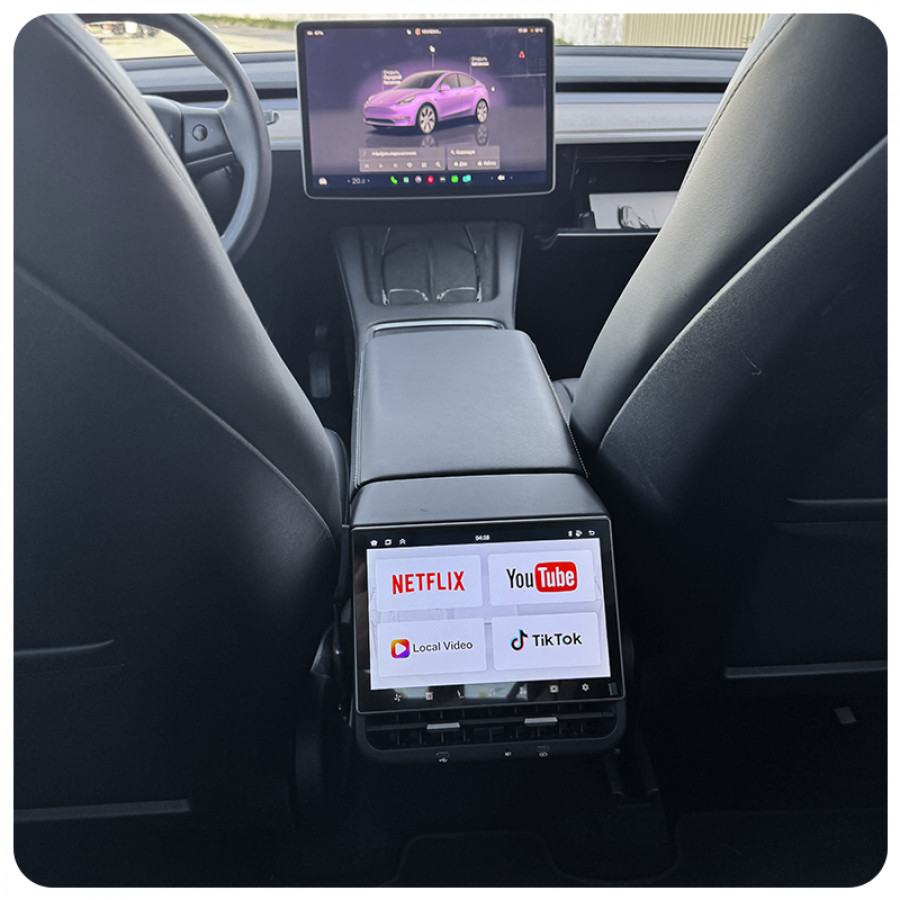Мультимедийный экран Mekede MTS1 8,66" для Tesla model 3 Y для пассажира Android Car-Play + Android auto с Управление климатом Prime 4/64 Car-Play 4G