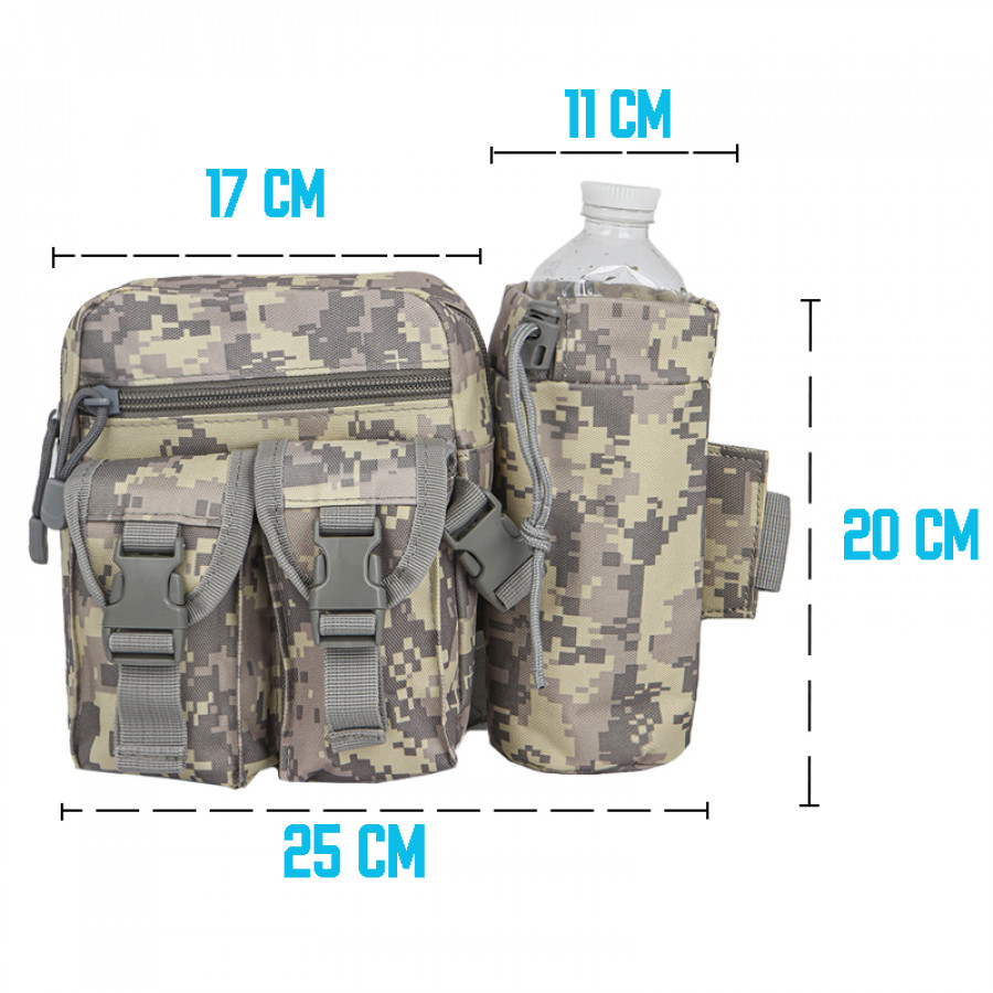 Сумка тактическая на пояс AOKALI Outdoor A33 4L Camouflage ACU