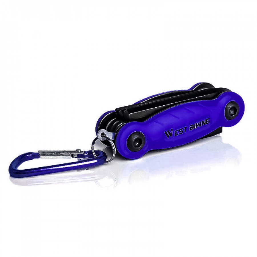 Мультитул West Biking YP0719243 карманный набор инструментов для велосипеда Blue