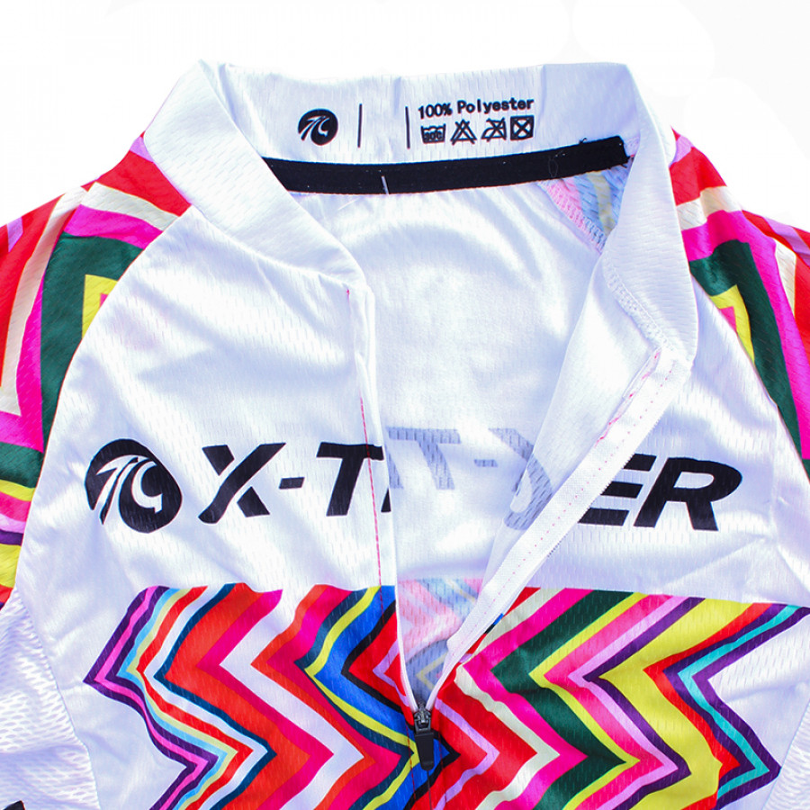 Вело костюм женский X-Тiger XW-CT-155 кофта с длинным рукавом штаны Multicolor Zigzag 3XL