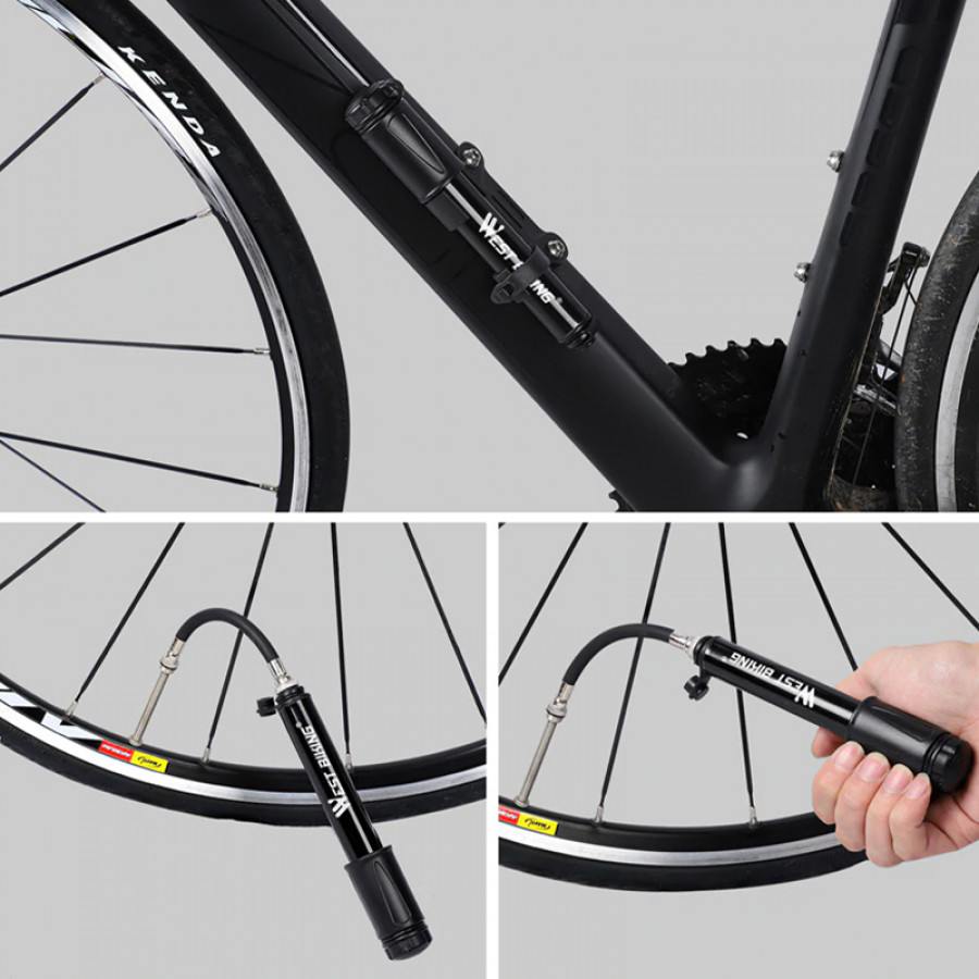 Насос велосипедный West Biking 0711069 Ручной Black