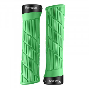 Грипсы велосипедные West Biking YP0804063 с двумя замками ручки на руль Green