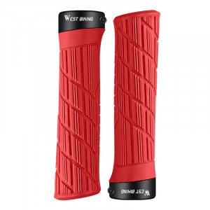 Грипсы велосипедные West Biking YP0804063 с двумя замками ручки на руль Red