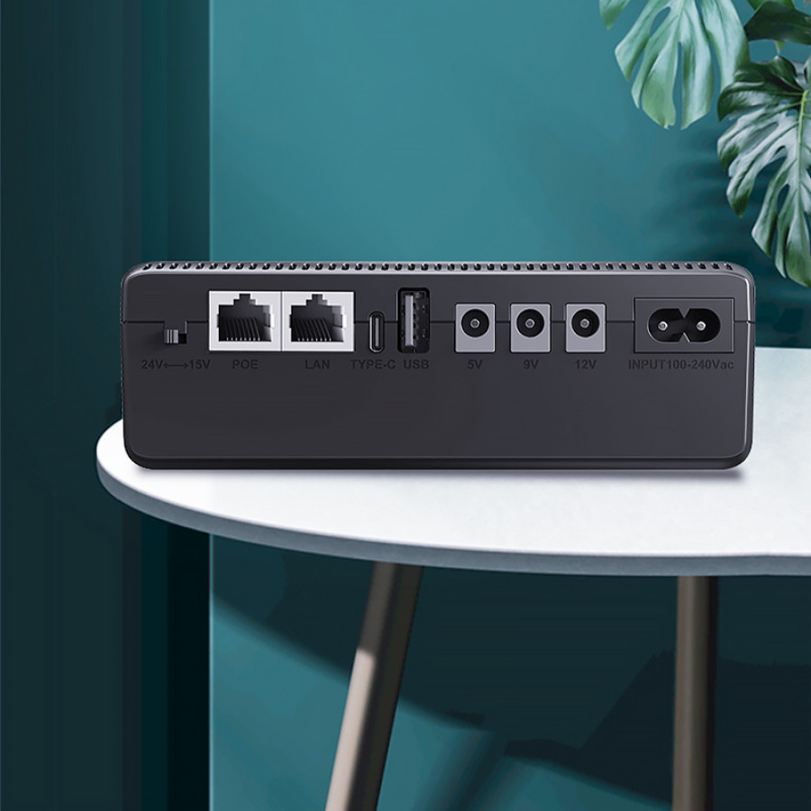 ИБП Andes Mini UPS для WI-Fi роутера 5V 9V 12V 10400 mAh с защитой от короткого замыкания