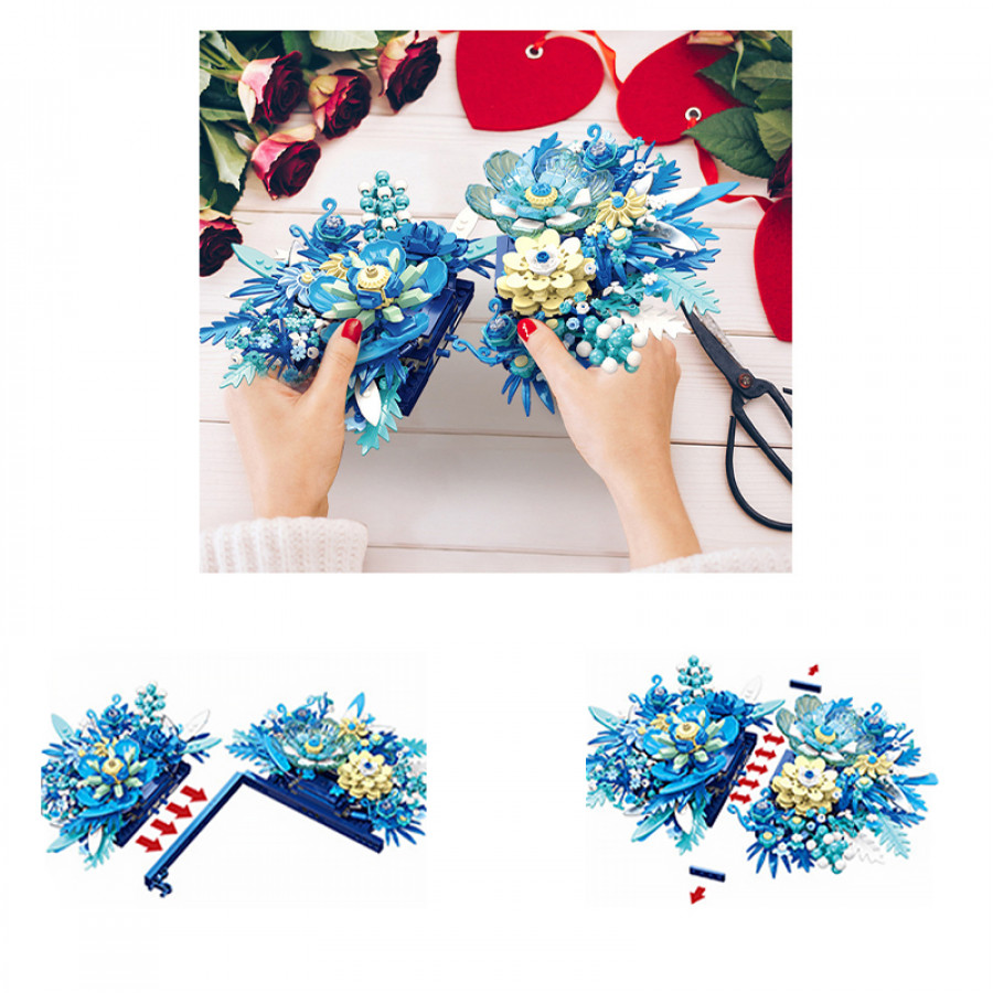 3D конструктор набор строительных блоков JIE-STAR 9045 Dried Flower Decoration 917 деталей пластиковый