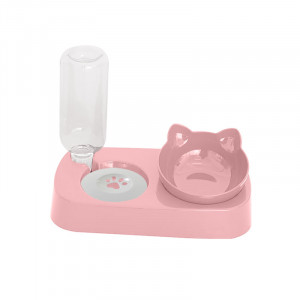 Миска для котов с поилкой Taotaopets 119906 Pink 22*28*14см