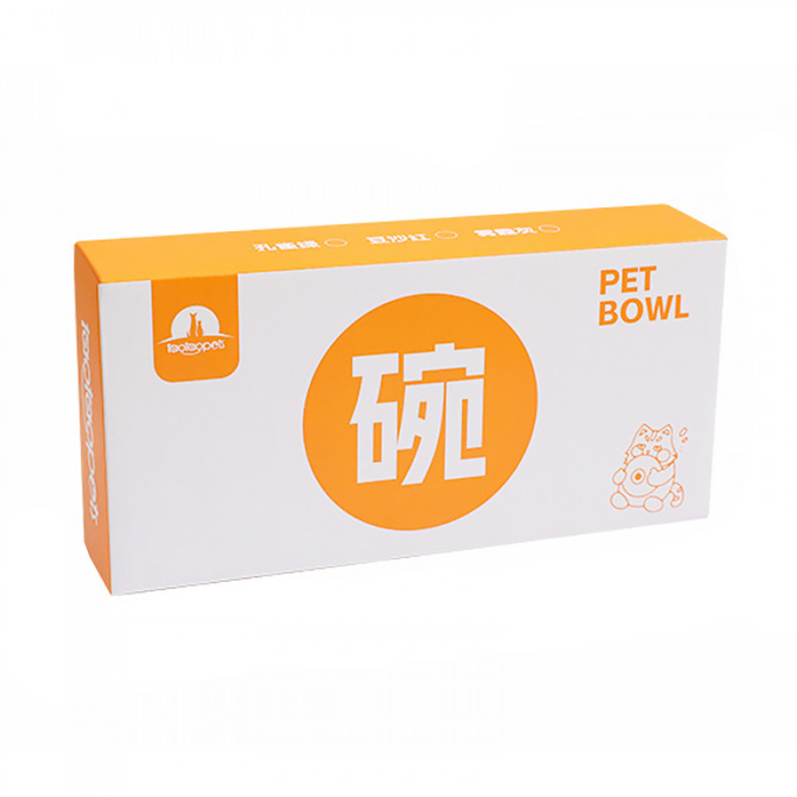 Миска Taotaopets 198807 для котов двойная с ушками Burgundy