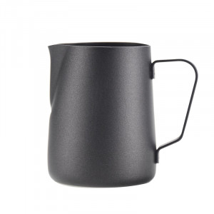 Питчер молочник для кофе Ecocoffeetools LH3560B с тефлоновым покрытием для взбивания молока с длинным носиком Black 350 мл