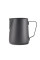 Питчер молочник для кофе Ecocoffeetools LH3560B с тефлоновым покрытием для взбивания молока с длинным носиком Black 350 мл