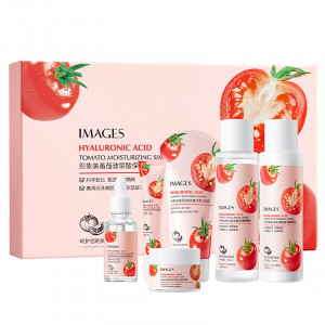 Подарочный набор с гиалуроновой кислотой и пептидами IMAGES Hyaluronic Acid Tomato Moisturizing 6 в 1