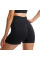 Шорты женские 1802# бесшовные для фитнеса пуш ап push up Черный L