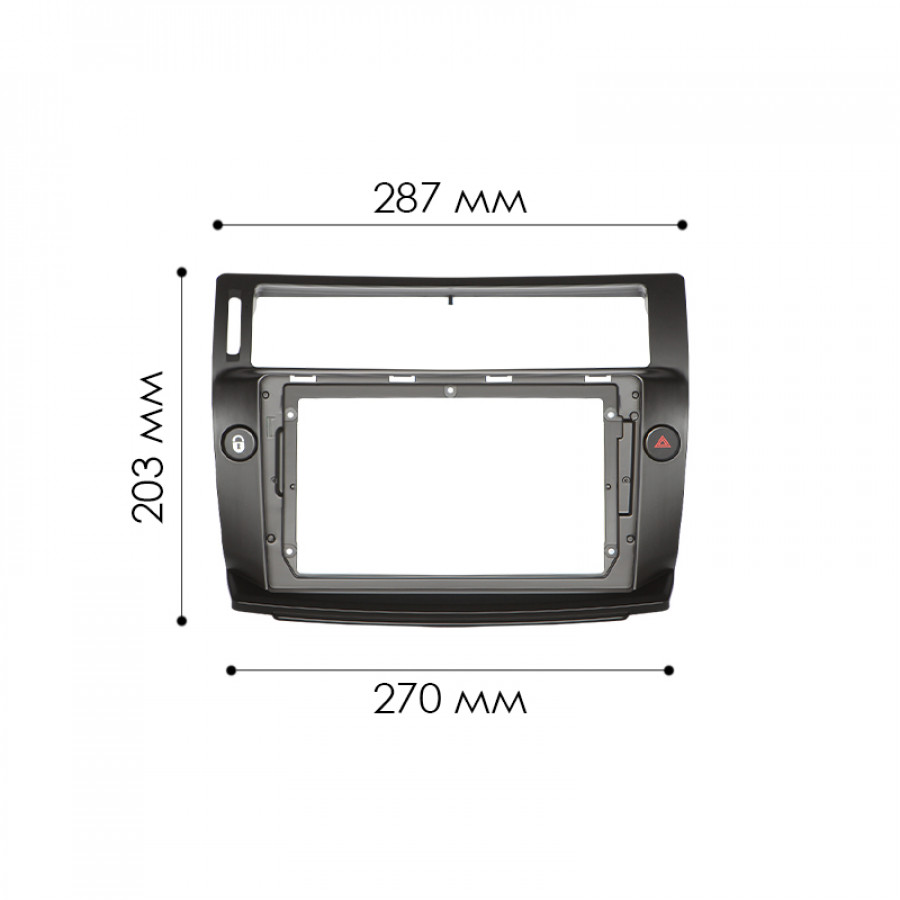 Переходная рамка Citroen C4 2004-2010 6346 9" Black