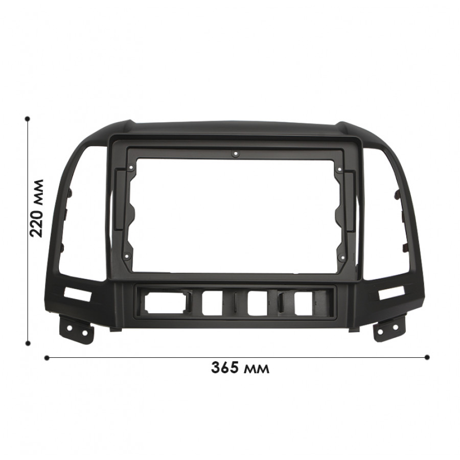 Переходная рамка Hyundai Santa Fe 2006-2012/Hyundai IX45 2006-2012 (HY 148N) 9" Black