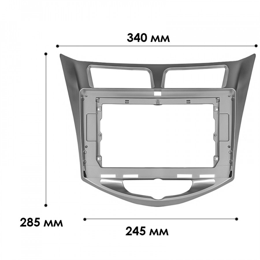 Переходная рамка Hyundai Solaris Accent 2010-2017 Dodge Attitude 2011-2014 (3021) 10.1"