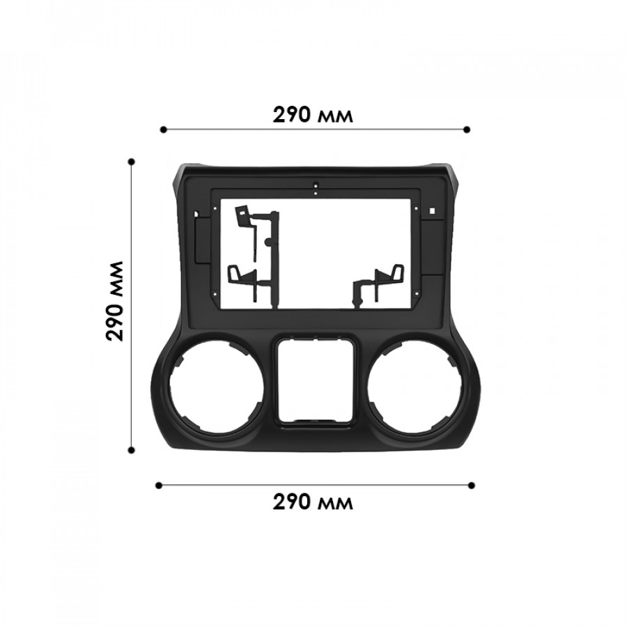 Переходная рамка Jeep Wrangler 2010-2017 (6944) 10"