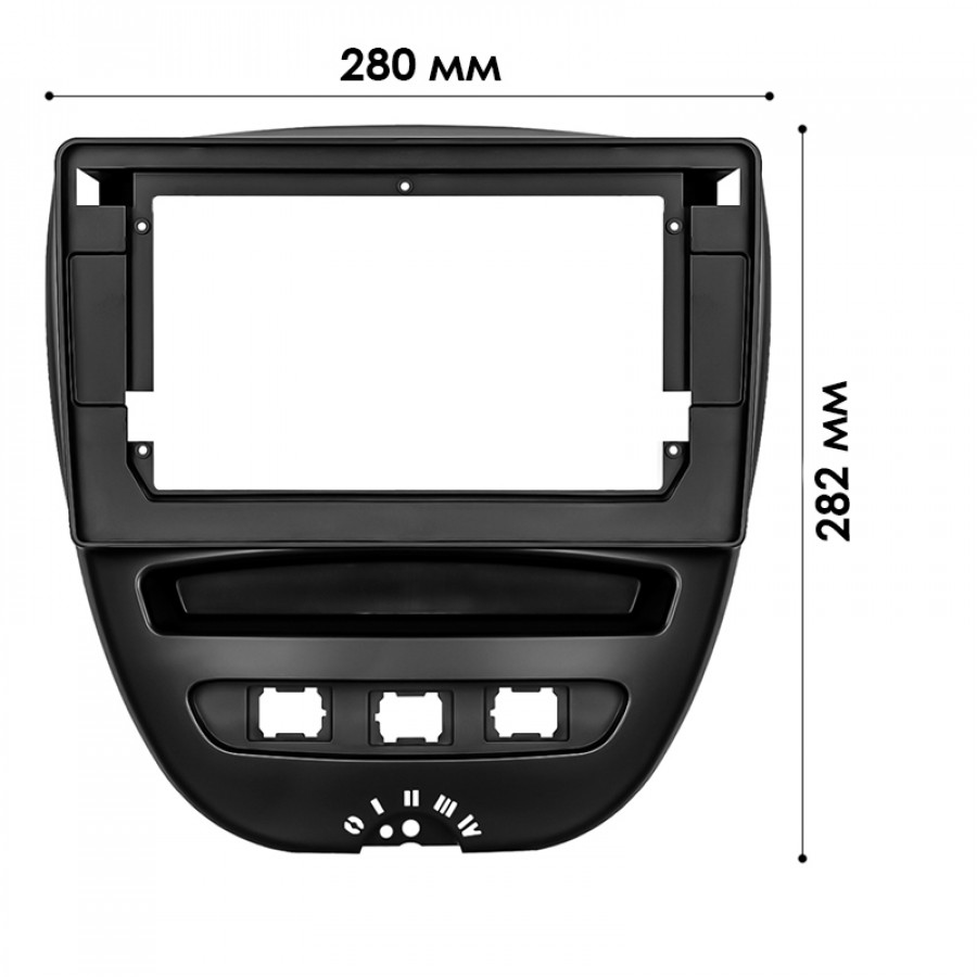 Переходная рамка Toyota Aygo 2005-2014 Citroen C1 2005-2014 Peugeot 107 2005-2014 (TO 207T) 7197 10.1"