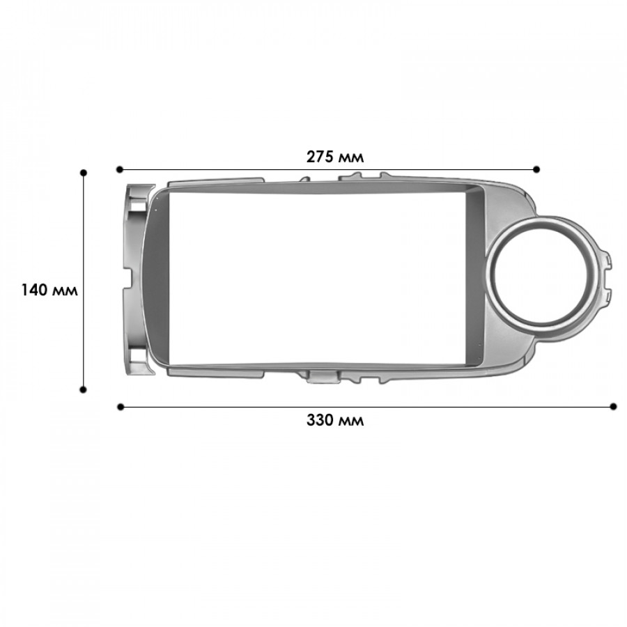 Переходная рамка Toyota Yaris (XP130) 2011-2014 (7380) 9"