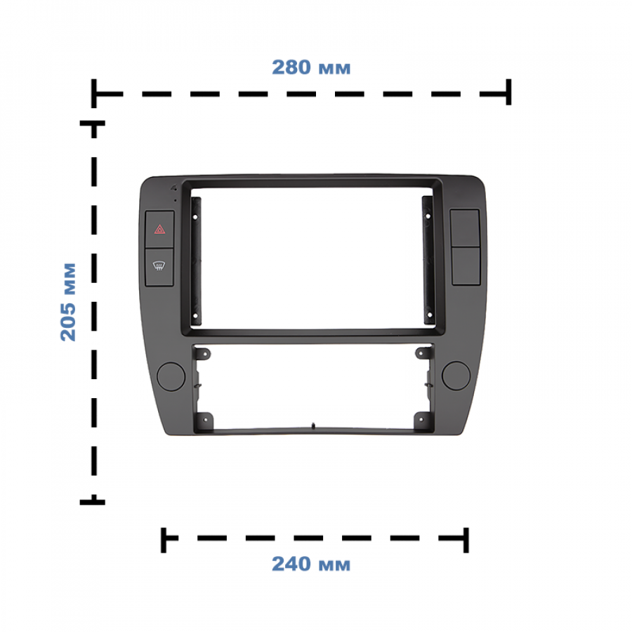 Переходная рамка Volkswagen Passat B5 1996-2005 (7445) 9"