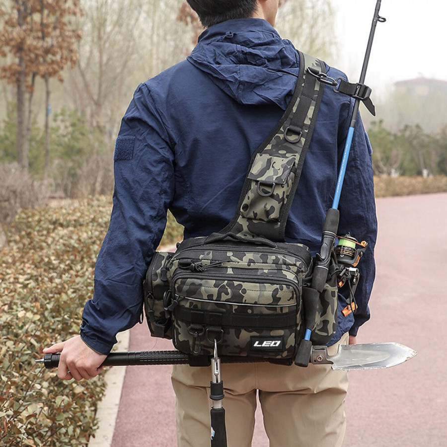 Сумка для рыболовных снастей LEO 28159 Black Camouflage