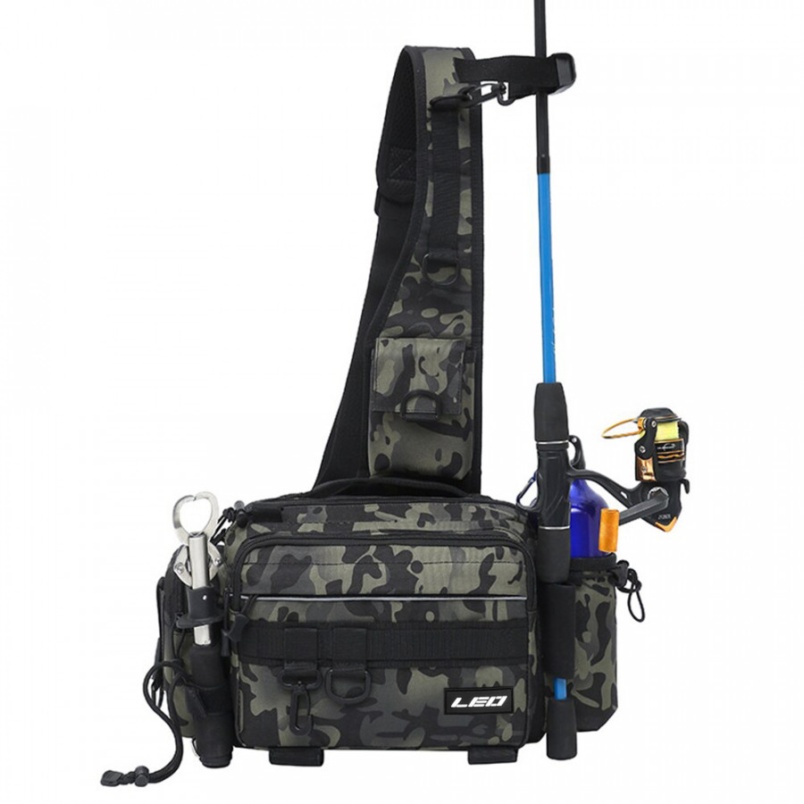 Сумка для рыболовных снастей LEO 28159 Black Camouflage