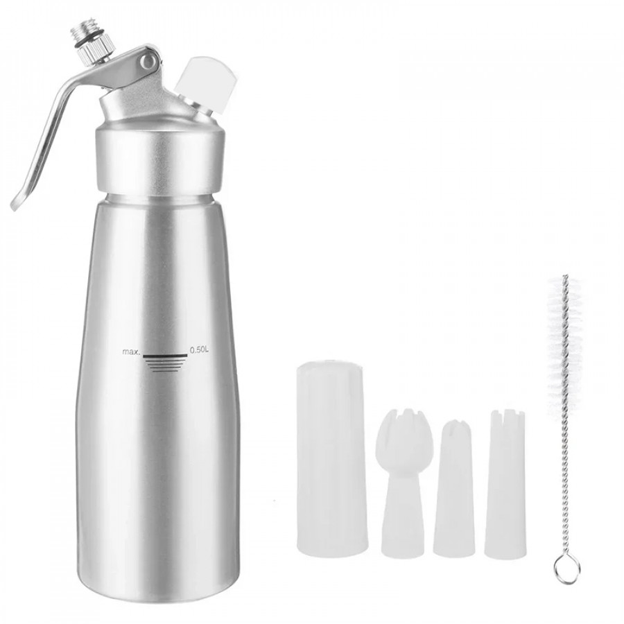 Сифон для взбивания сливок Ecocoffeetools NP500 нержавеющая сталь кремер 500 мл Silver